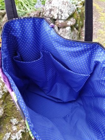 Bag with iris fabric for fundraising