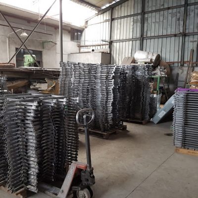 2019 Portable Table bases stacked  ready to go to paint factory for powder coating